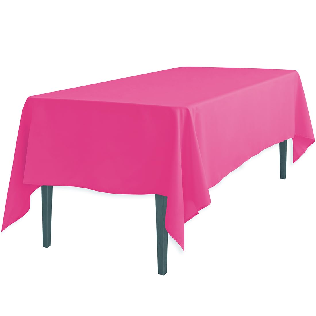 Linentablecloth 70 X 120-Inch Rectangular Polyester Tablecloth Fuchsia