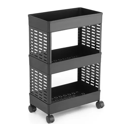 Kitchivo Multipurpose Fruits & Vegetable Stand/Kitchen Trolley With Wheels | SpaceSaving Onion Potato Rack For Kitchen Storage 