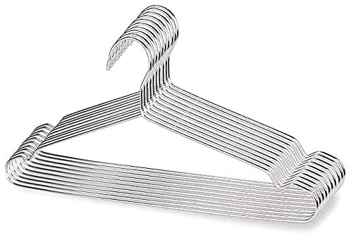 Fayleeko Wire Hangers Coat Hangers Strong Heavy Duty Stainless Steel Metal Hangers 17.7 Inch Ultra Thin Space Saving Clothes Han