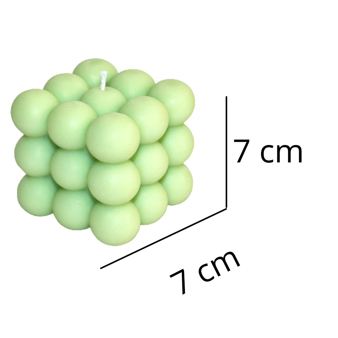 Floryn Decor Scented Bubble Candle Combo of 4 | Fragrance Bubble Candle | Size- 7 cm*7cm*7cm | 230 gm | (Pack of 4) | Scented -