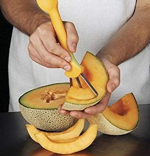Cooking Basics Melon Slicer Cutter And Seed Remover, For Watermelon, Honeydew, Cantaloupe Etc.
