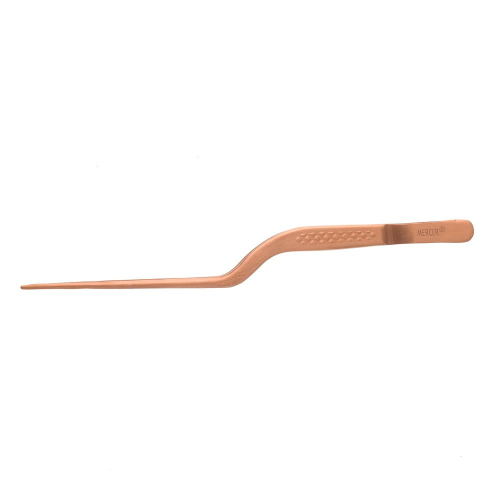 Mercer Culinary 18-8 Stainless Steel Precision Plus Chef Plating Tong, Offset, 6-1/2 Inch Tip, Rose Gold