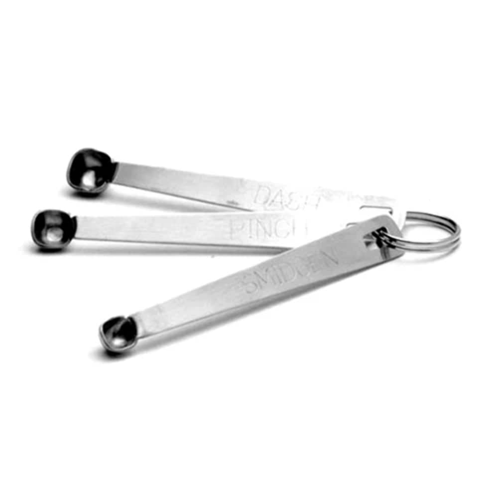 Norpro Mini Measuring Spoons Set Includes Dash/Pinch/Smidgen, Silver