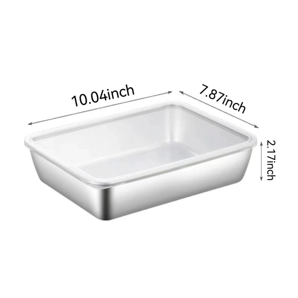 Manhongyu 2Pcs Stainless Steel Meal Prep Containers, Stainless Steel Containers With Lids, Food Storage Containers Airtight, Bpa