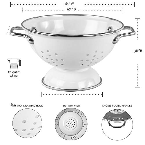 Calypso Basics, , 1 Quart Powder Coated Colander, Pink