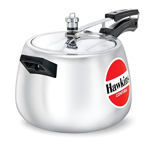 Hawkins 6.5 Litre Contura Pressure Cooker, Handi Inner Lid Cooker, Silver (Hc65) Aluminium