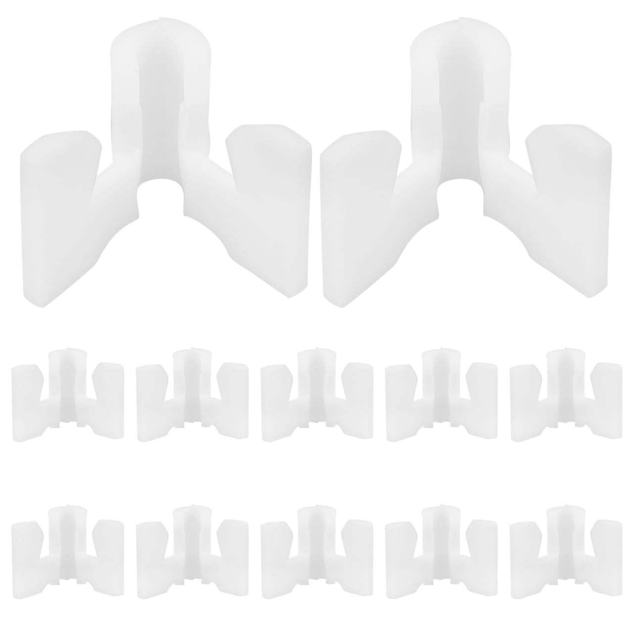 Healifty Shoe Rack Connectors, 40Pack Plastic Shelf Pipe Brackets