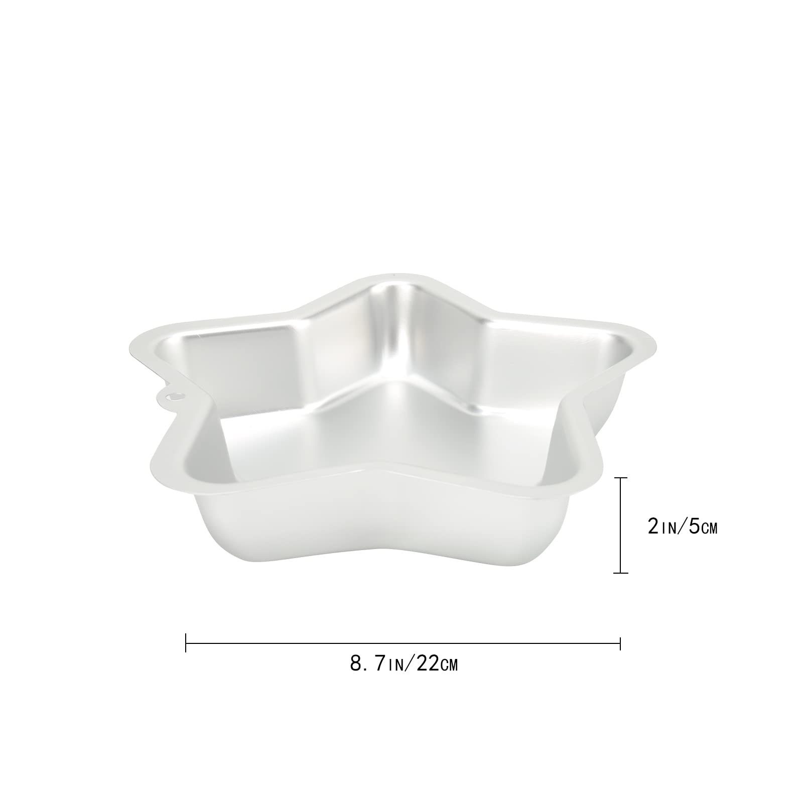 Sadyfon 8 Inch Star Shaped Cake Pan Five-Pointed Shaped Aluminum Nonstick Cake Decorating Mould Birthday Anniversary Wedding Par