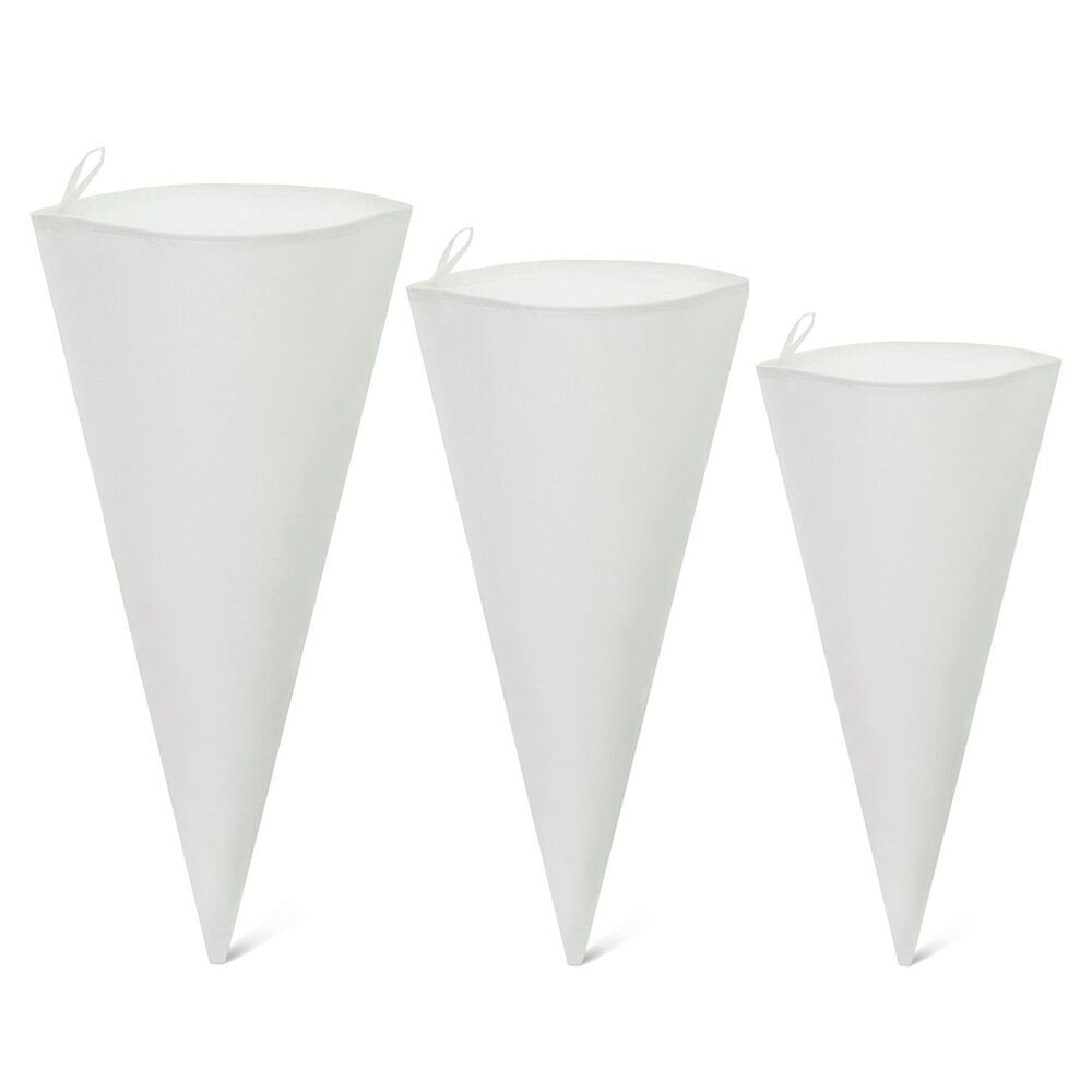 Jennice House Pastry Bags Set, 3 Pack Of Reusable Cake Decorating Cotton Canvas Piping Icing Cupcake Bags In 3 Sizes -12 Inch+14