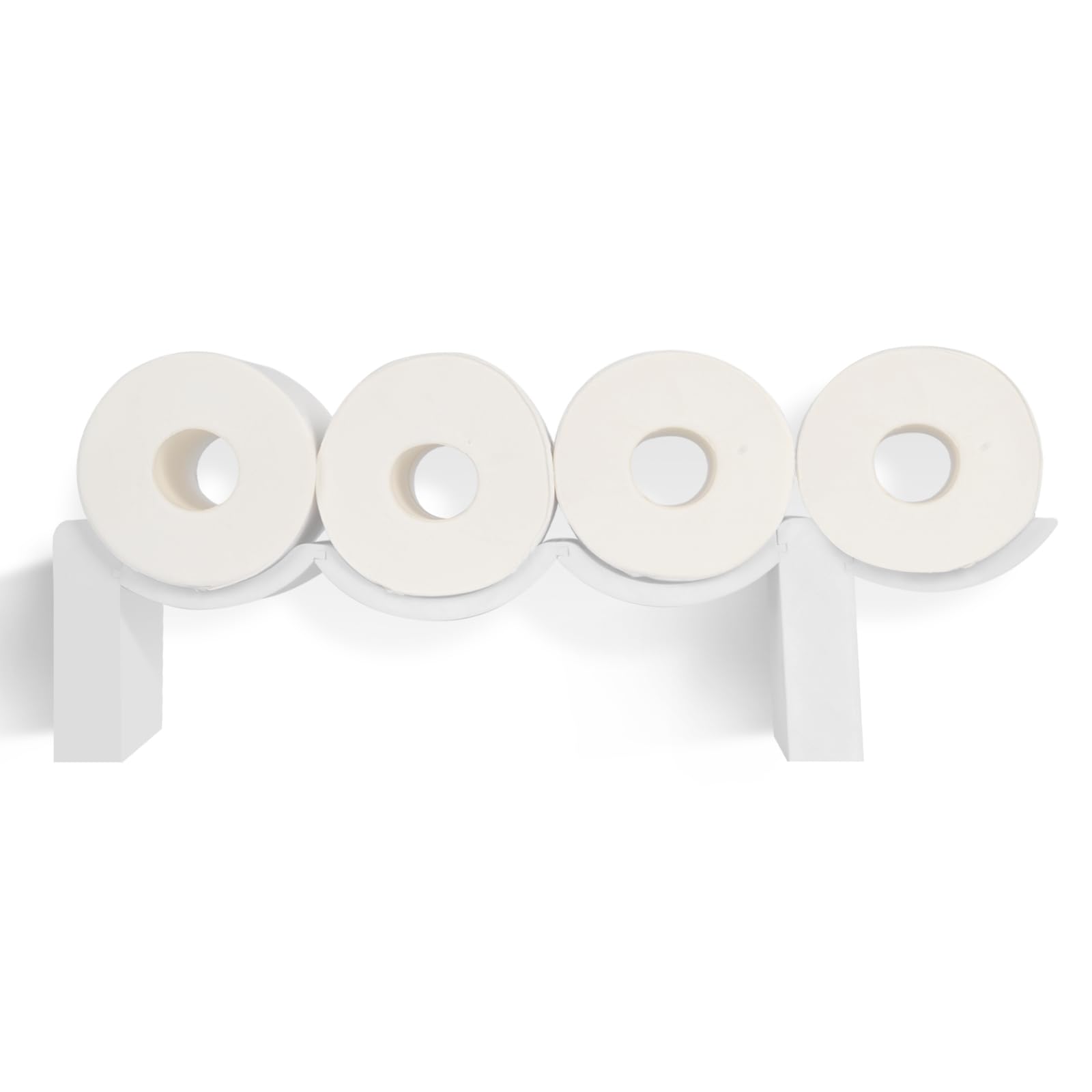Poop Toilet Paper Holder, Funny 3D-Printed Unique Storage Shelf, Cute Space-Saving Roll Holder for Bathroom Wall Decoration (Whi
