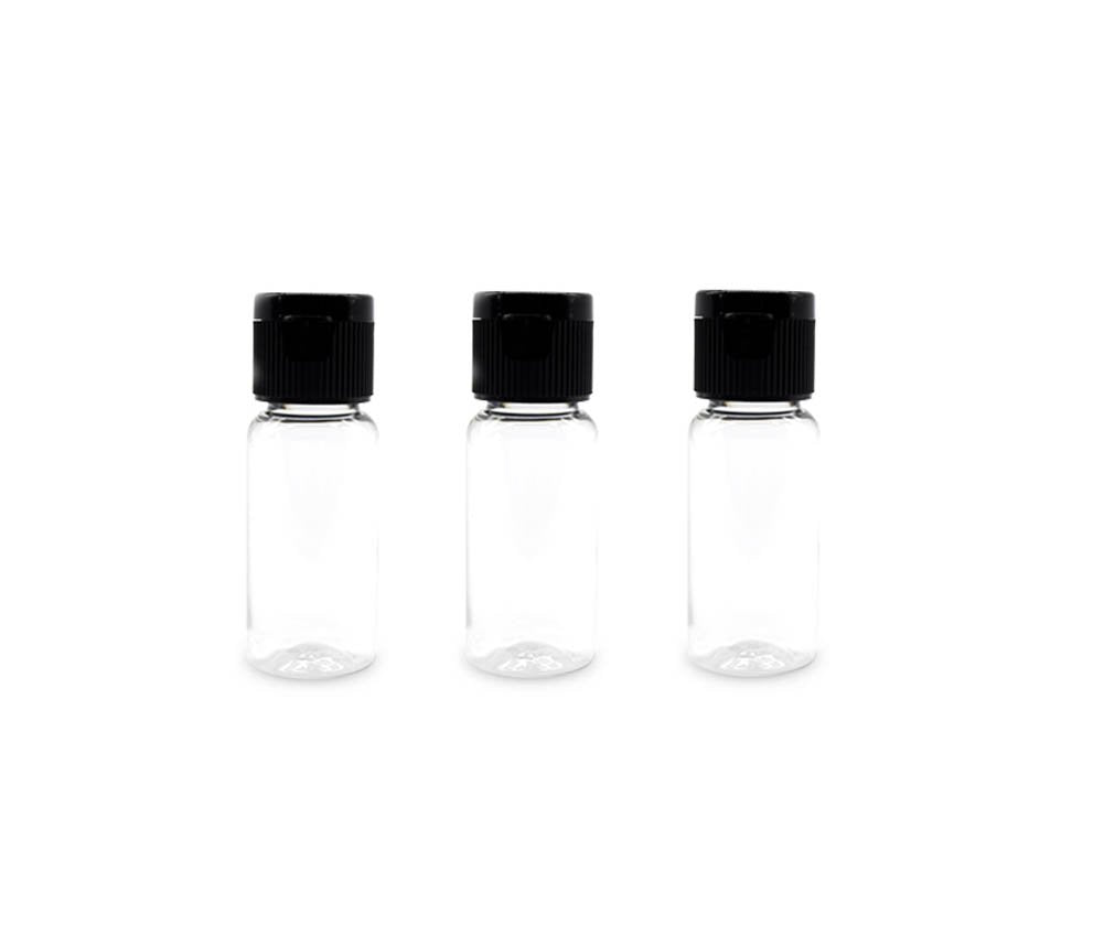 12Pcs Reusable Empty Plastic Face Cream Cosmetic Emulsion Hand Lotion Bottles Container Vial Pot Jar Case With Black Flip Lid (1