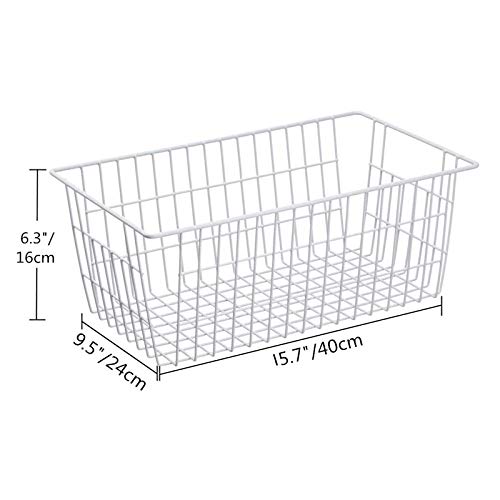 Slideep Farmhouse Freezer Baskets Organizer Storage Bins Large Organizer Baskets For Storage, Office, Bathroom, Pantry Organizat