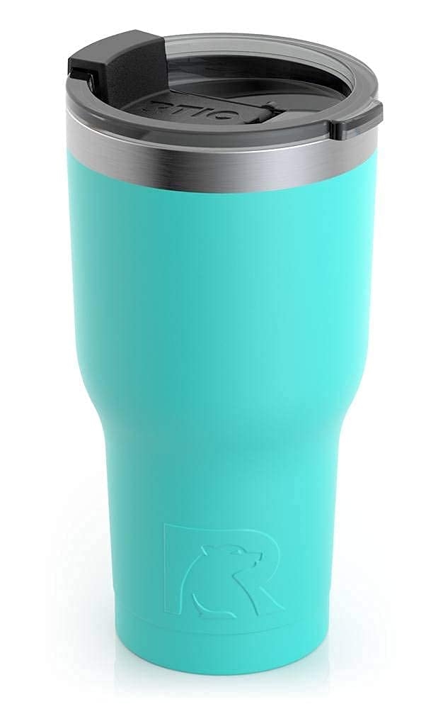 RTIC Insulated Travel Tumbler, Stainless Steel Mug, Hot Or Cold Drinks, with Splash Proof Lid, 20Oz, Teal