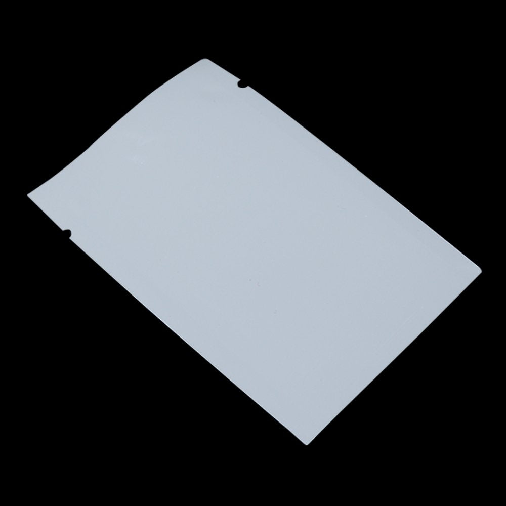 Pabck 500 Pieces White Metallic Mylar Foil Open Top Sealable Bags 3.1X4.7 Inch (2.8X4.3 Inch Inner Size) Vacuum Heat Seal Pouche