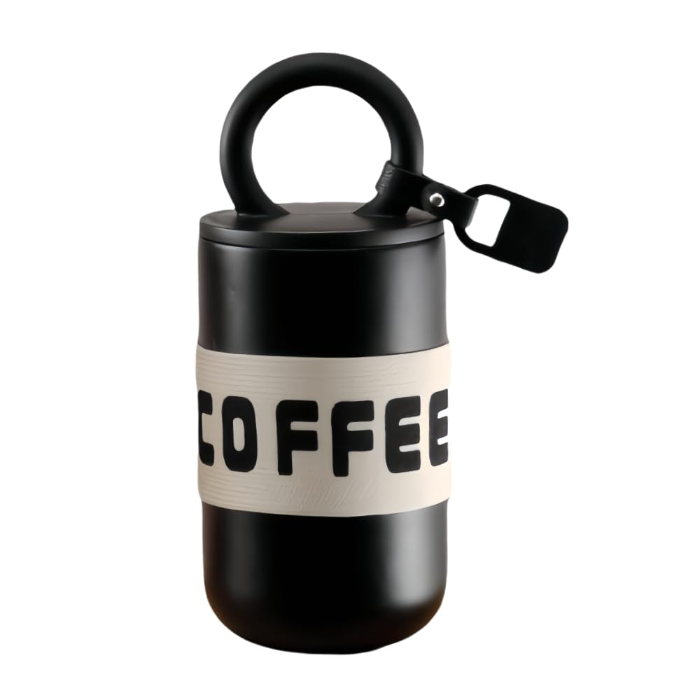 DOIAESKV Water Bottle Thermos Bottle, 16 oz Tumbler Trendy Coffee Cups, Stainless Steel VacuumInsulated Travel Mug with SpillP
