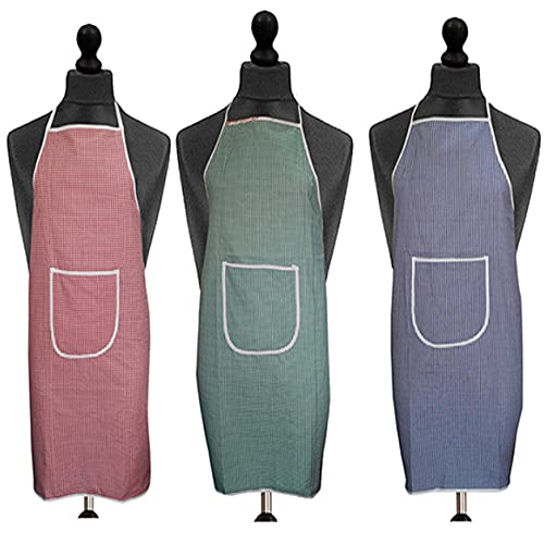 Kanushi Industries Apron Kitchen Waterproof With Front Pocket  Set Of 3