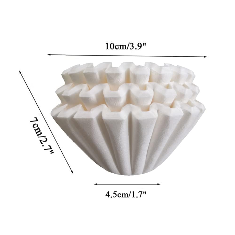 L7HWDP 1-4 Cup White Paper Coffee Filters, Chlorine Free, Junior Basket Style, 50 Count