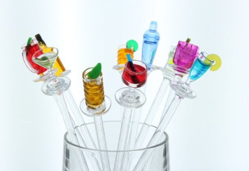 Prodyne Happy Hour Swizzle Sticks, Colors May Vary
