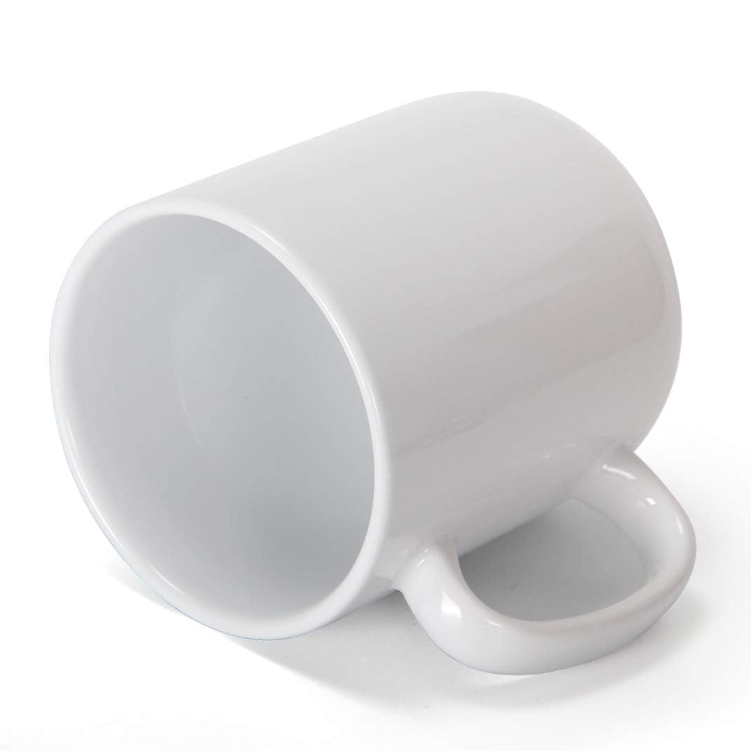 20 Oz Large Coffee Mug, Smilatte M016 Plain Ceramic Boss Big Tea Cup With Handle For Dad Men, White