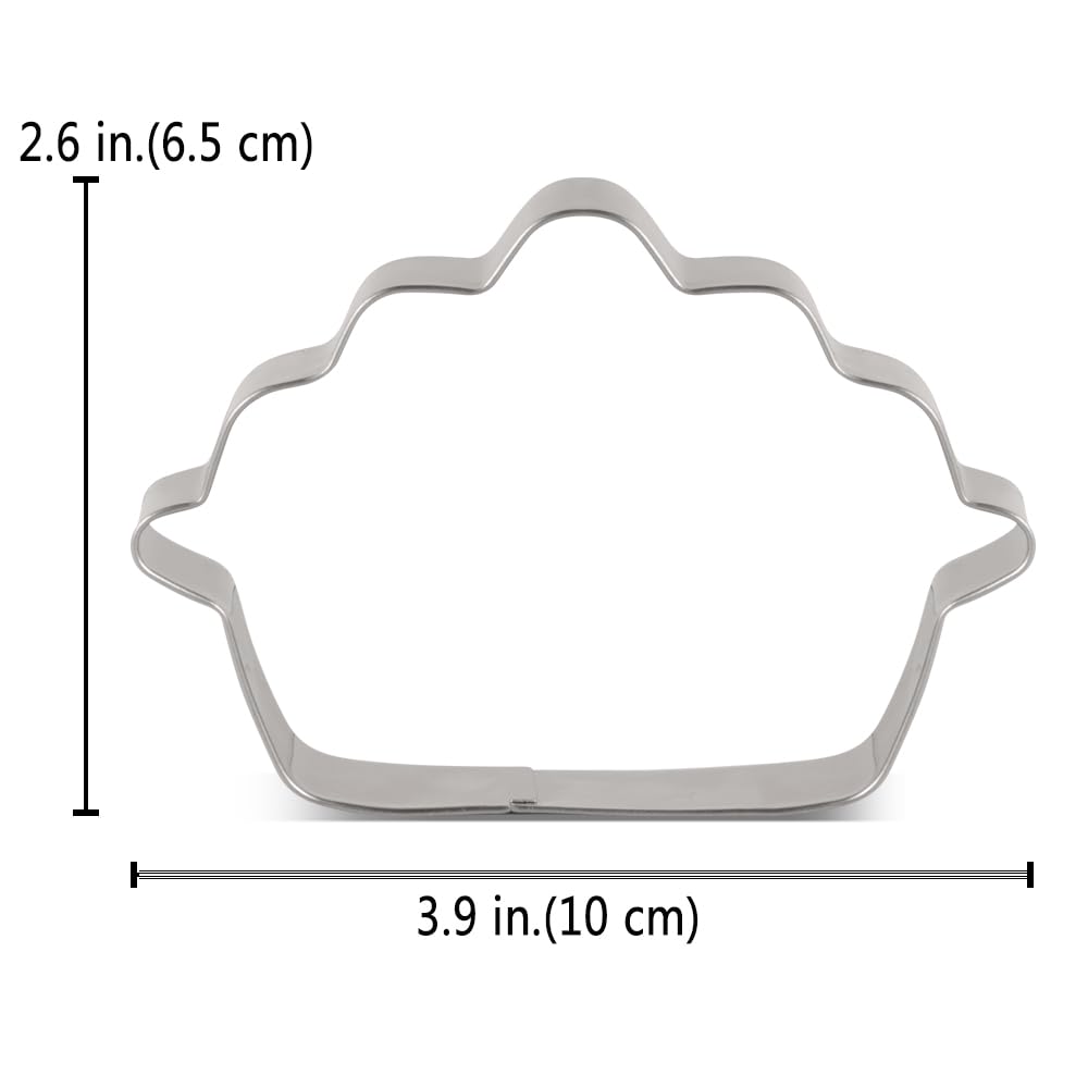 Liliao Thanksgiving Pumpkin Pie Cookie Cutter - 4 X 2.6 Inches - Stainless Steel