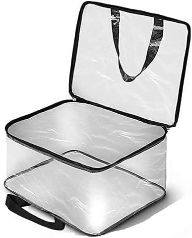 Touristiano Transparent Storage Bag For Saree Covers Clothes Lehenga Blankets Bedsheets Toys Wardrobe Organizer Clear Storage Bo