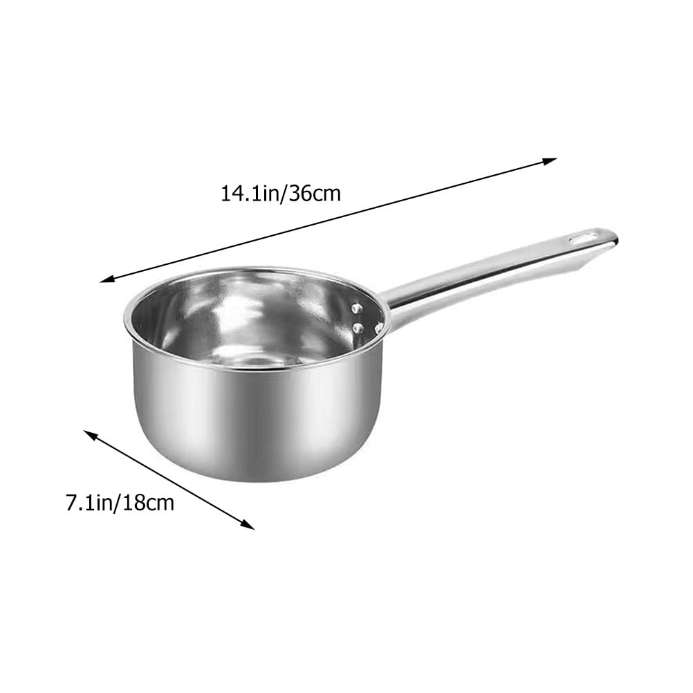 Callaron Stainless Steel Water Ladle Long Handle Kitchen Water Scoop Metal Soup Ladle Spoon Water Dipper Bathing Shampoo Ladle C