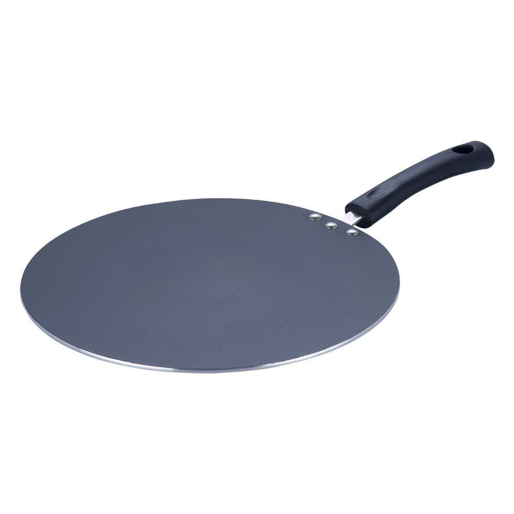 Vinod Zest Aluminium Stick Free Flat Multi Tawa 30 Cm | 4Mm Extra Thick Chapati & Roti Tawa | Triple Layer Ceramic Coating | Bak