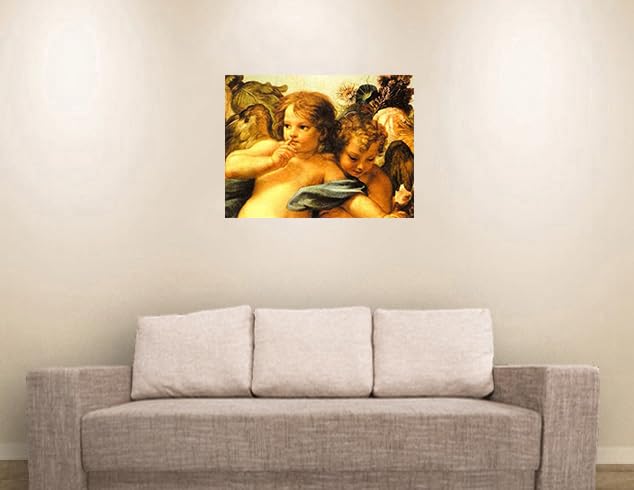 Little Angels Wall Decor Cherubini Picture Sistine Madonna Raphael Art Print Poster (16X20)