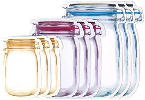 Bm Tech Jar Bottles Bags Jar Pouch For Food Storage Bag Or Jar Pouch For Fridge Ziplock Bags Reusable Airtight Seal Storage Bags