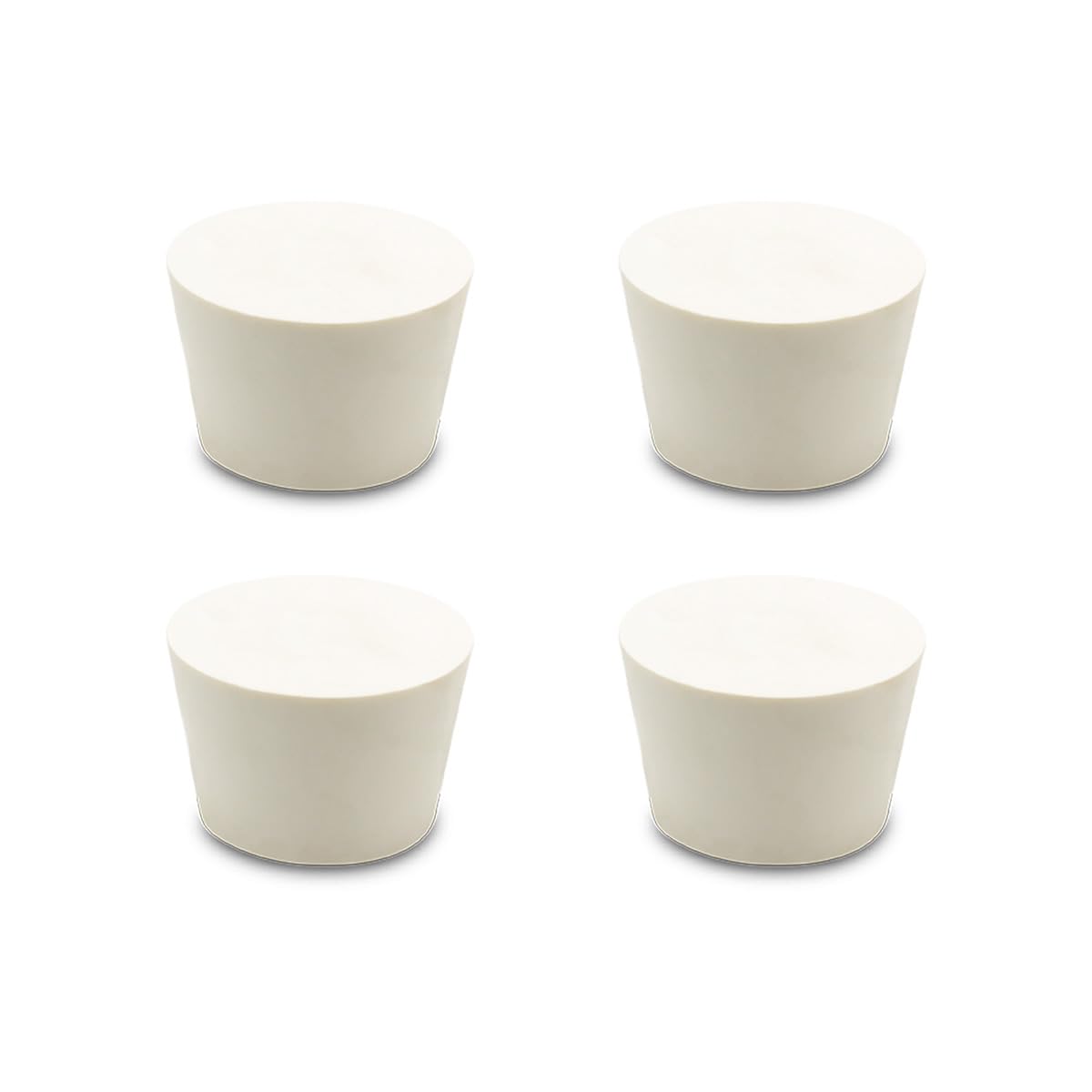 Fermentation Rubber Stoppers Solid Bungs - #7.5 Rubber Stopper - 4 Pack