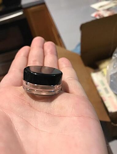 3 Gram 3 Ml Jar Bpa Free Cosmetic Sample Empty Plastic Container Round Pot With Black Screw Cap Lid Small Tiny 3G Bottle For Mak