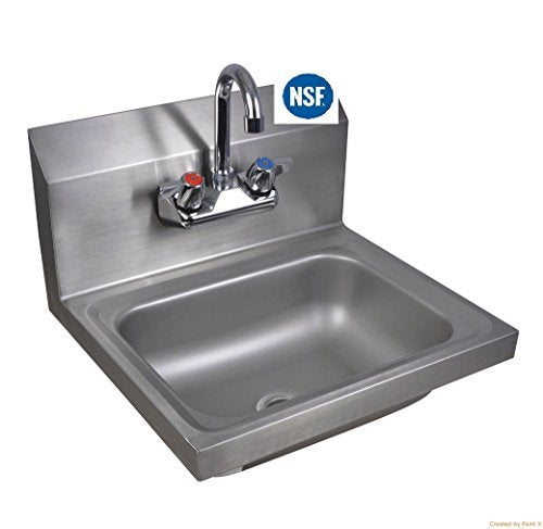 Commercial Stainless Steel Wall-Mount Hand Sink 12 X 12 - Nsf
