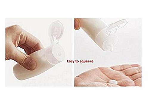 12Pcs Empty Refillable Plastic Bottle - 12Ml Soft Squeezable Flip Lid Bottle Container Jar Vials For Sample Package Cosmetic Makeup Emollient Water Lotion Shower Gel Emulsion Liquid