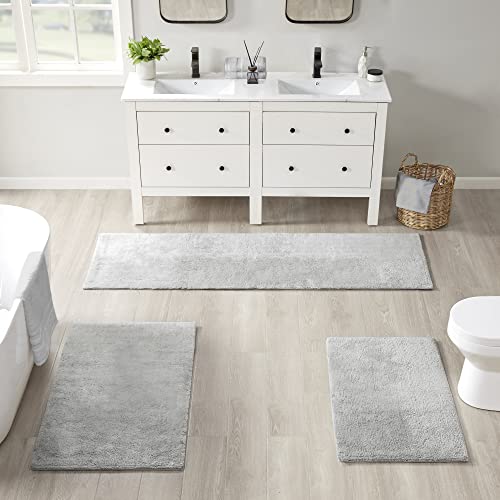 Beautyrest Plume Reversible Cotton Bathroom Rug, Medium Pile, Feather Touch, Soft, Plush, Luxurious Bath Mat, Absorbent, Quick D