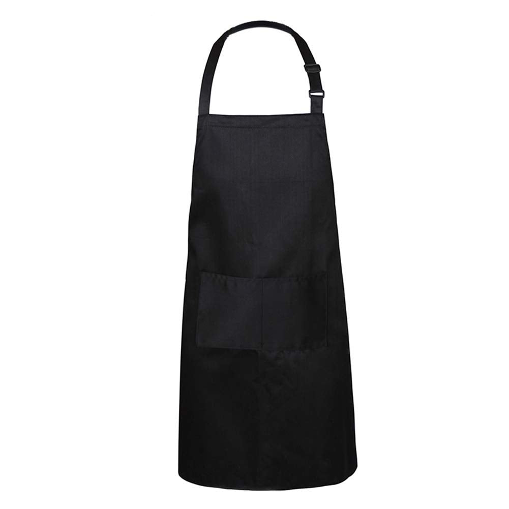 Priti  Apron Waterproof Adjustable Neck For Women Man Unisex With 2 Pockets Kitchen Cooking 27 X 29 Inches, Black