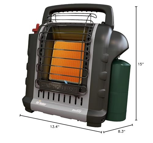 Mr. Heater F232017 MH9BXRV Buddy Grey Indoor-Safe Portable RV Radiant Heater (4 000-9 000-BTU)