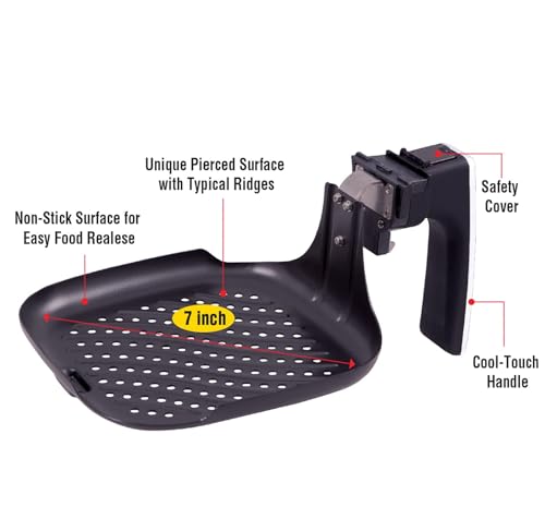 Nuwave 3Qt Brio Digital Air Fryer Accessory Kit - Includes Stainless Steel Baking Pan, Reversible Cooking Rack & Grill Pan, Comp