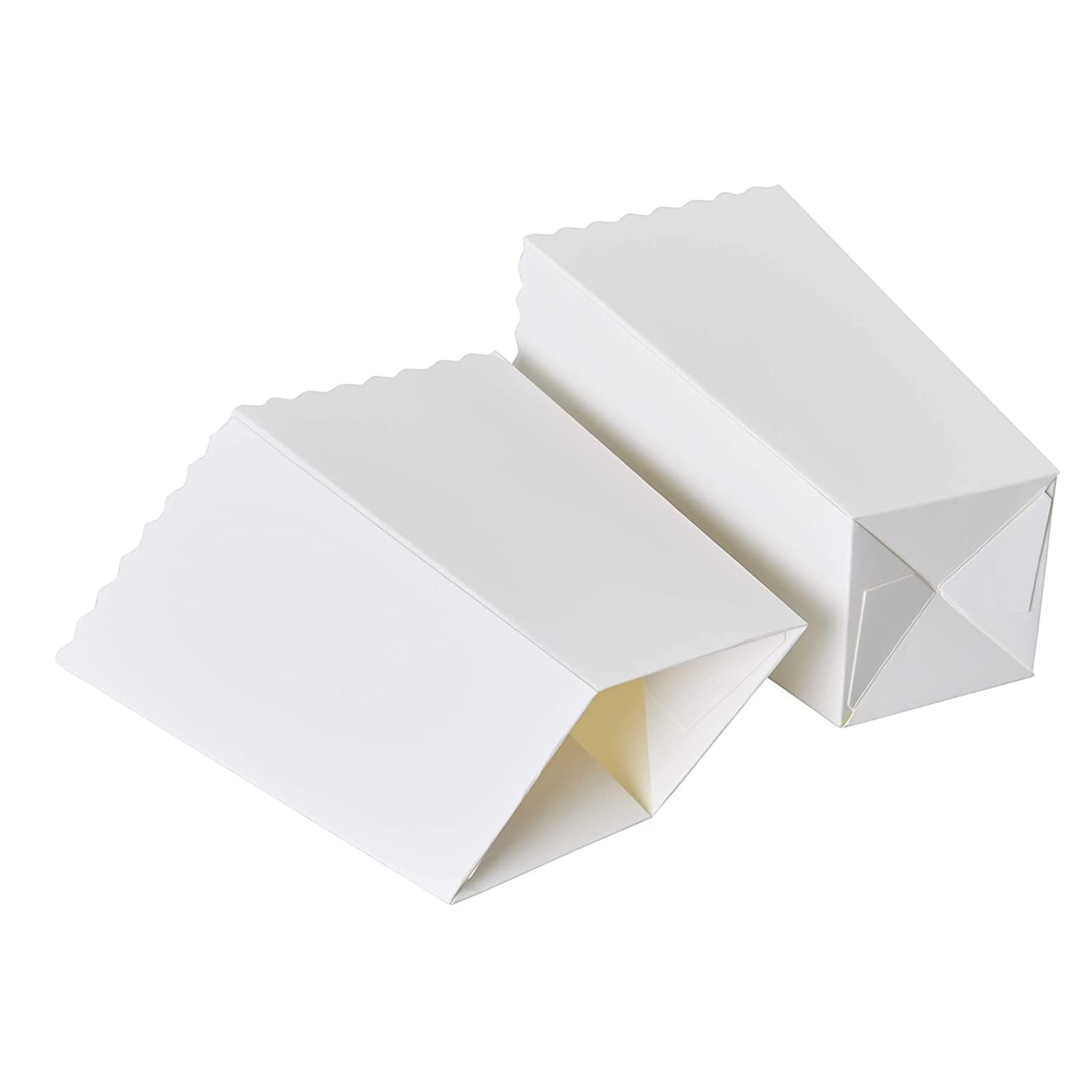 Blue Panda 100 Pack White Popcorn Boxes For Party, 46 Oz Bulk Paper Popcorn Containers For Movie Night, Carnival Decorations (7.