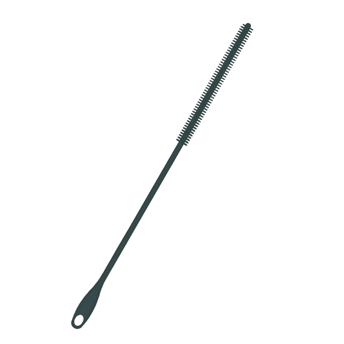 Silicone Straw Brush, 8Mm Gray 9.45 Inch Long Reusable Straw Cleaner With Hanging Hole Straw Washing Tool Bendable Crevice Brush