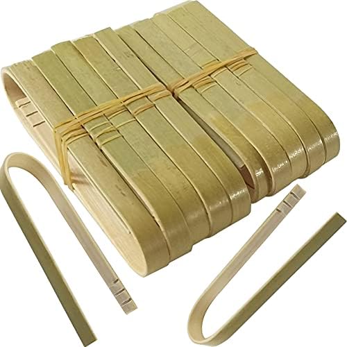 Royhoo 100 Pack Bamboo Tongs Mini Bamboo Tongs Toaster Tongs For The Kitchen Cooking Tongs Teacup Clip Bread Clip Roast Tongs