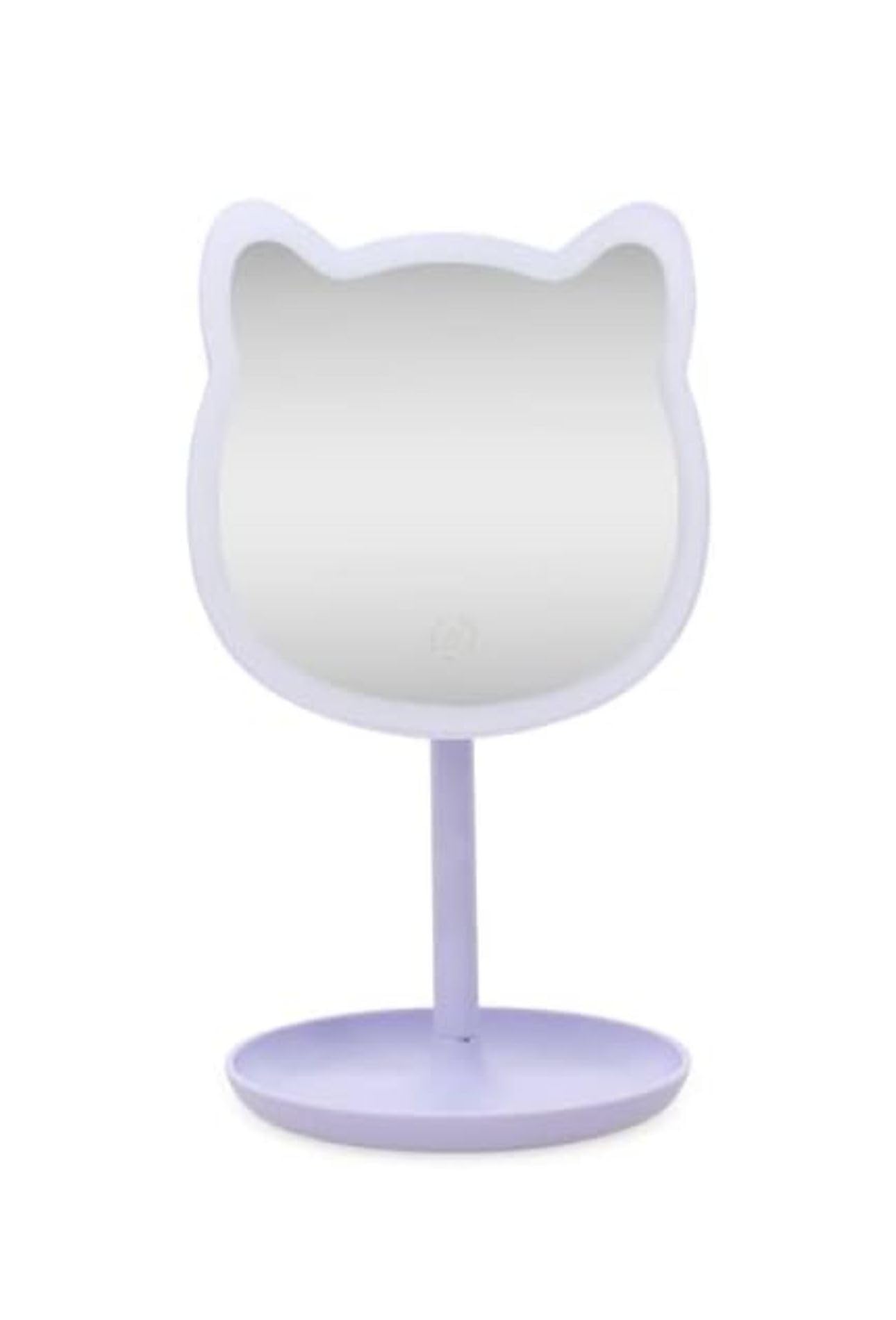 Puurrfect Mirror Gifts For Girls, Cute Cat Ears Shape Mirrors Makeup Choice For Teens With Led Lights Touch Control (Violet) Pur