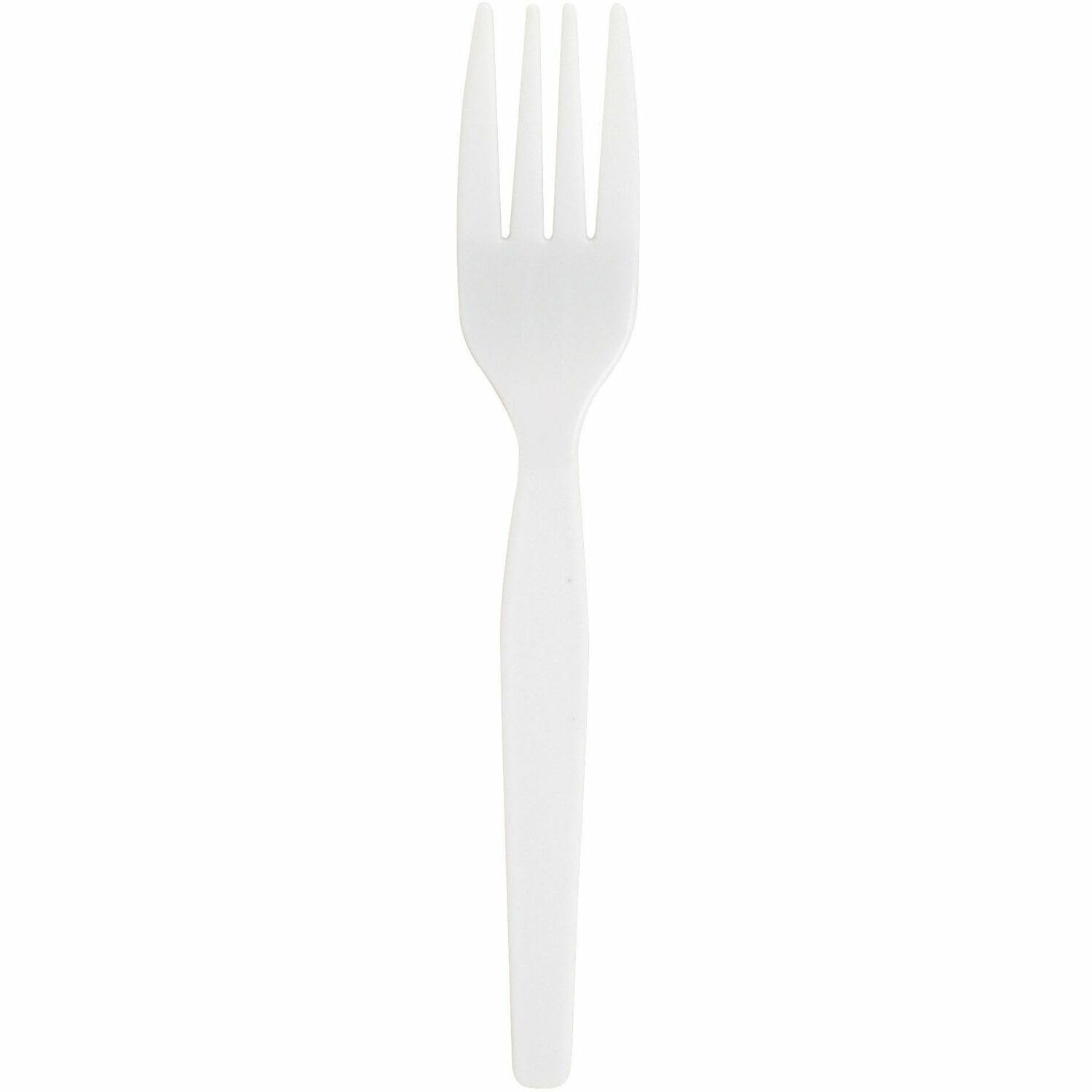 Genuine Joe 0010430 Plastic Forks, Heavyweight, 100/Bx, White