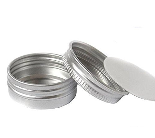 Ericotry Pack Of 12 Aluminum Tin Jars Round Pot Screw Cap Lid For Lip Balm Nail Art Cream Cosmetic Make Up Eye Shadow Powder Pot