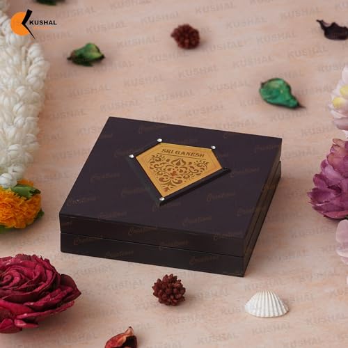 Kushal Creations 24K Gold Plated Ganesh Ji Charan Paduka