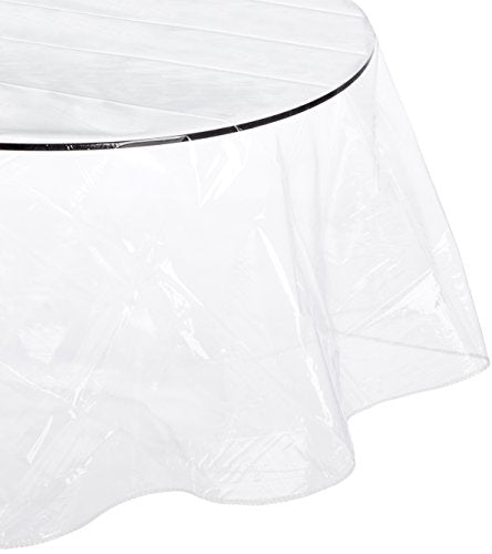 Clear 3 Gauge Vinyl Tablecloth Protector, Size 60X90 Oval