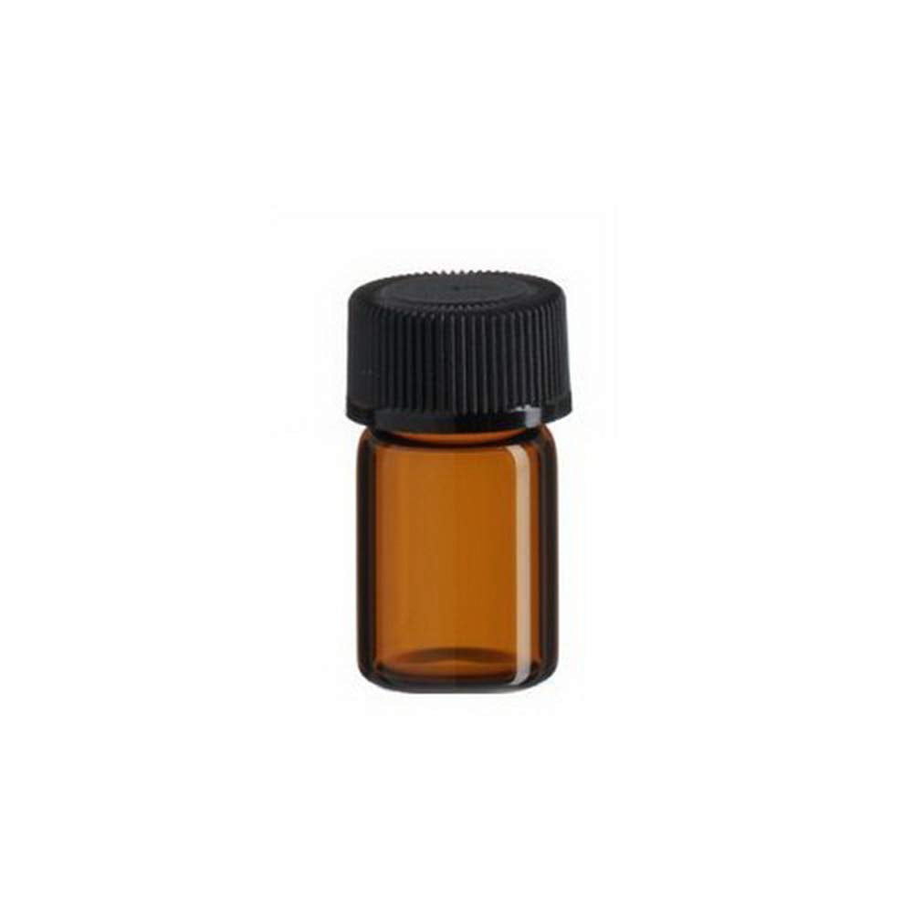 Elfenstall 50Pcs 2Ml Oil Bottles For Essential Oils (5/8 Dram) Amber Glass Vials Bottles, With Orifice Reducers And Black Caps
