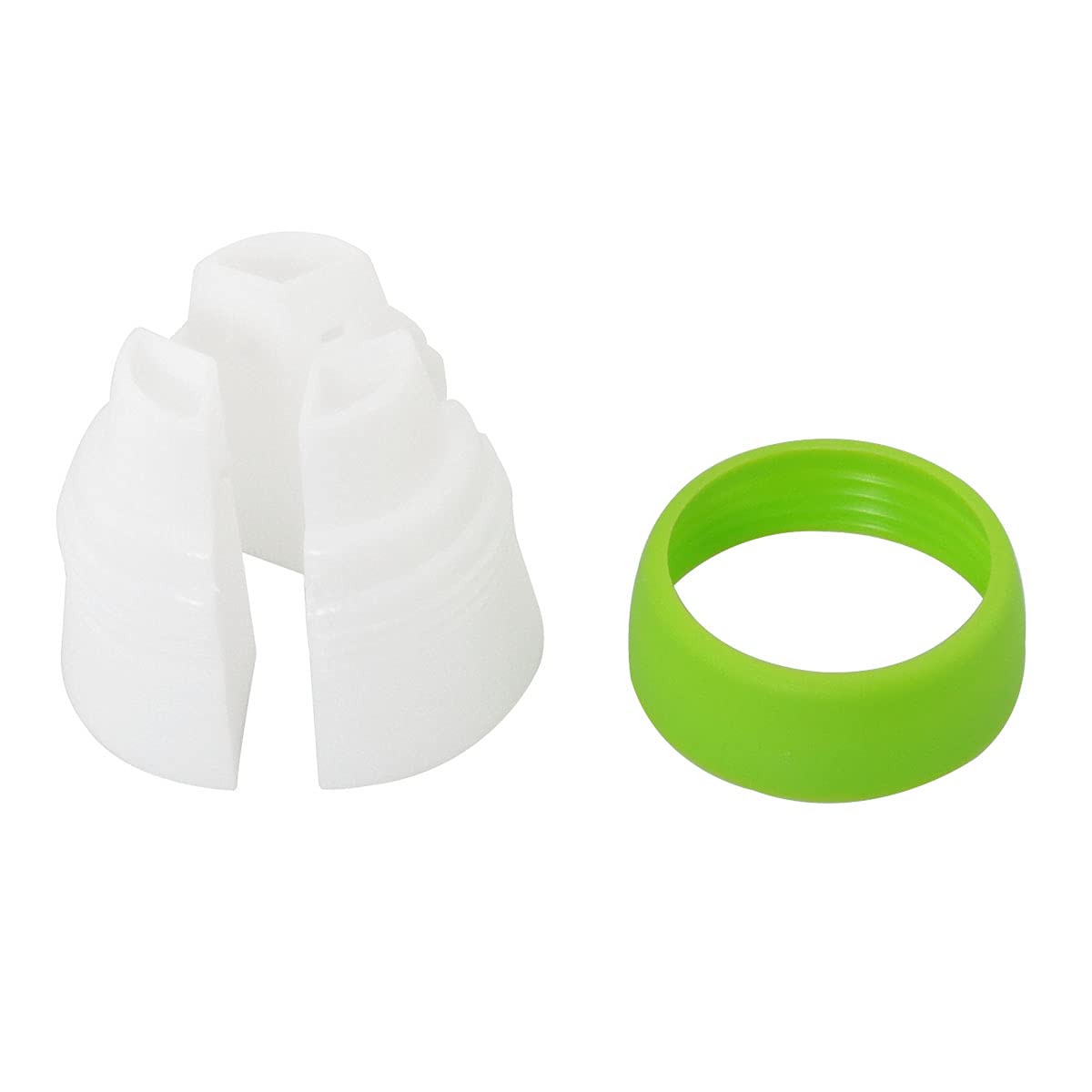 Dghaop 4Pcs Russian 3 Color Nozzle Converter Coupler Icing Nozzles Blue+Green Single Hole/Three Holes Icing Cake Decor Tools