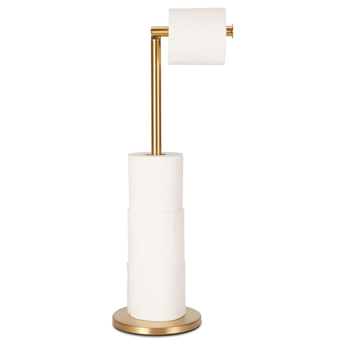 Toilet Paper Holder Stand, Bathroom Toilet Paper Stainless Steel Pedestal Tissue Roll Holder, Free Standing Toilet Paper Holder(