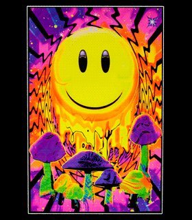 Opticz Have A Nice Trip Flocked Blacklight Poster 23 X 35In