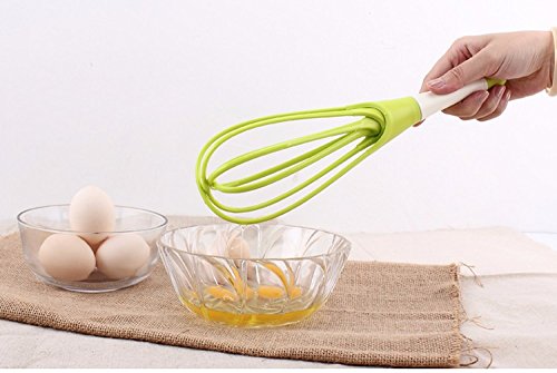 Jern 2In1 Twist Silicone Whisk Multifunction Egg Beater Foldable Milk And Egg Blender Balloon And Flat Whisk